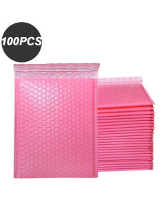 100 x Pink Colour Shipping Envelopes